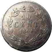 10 Centavos - Maximiliano I, Mexico, 1864-1866 reverse image