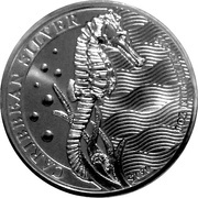 1 Dollar Seahorse, Barbados, 2020 reverse image