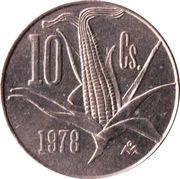 10 Centavos, Mexico, 1974-1980 reverse image