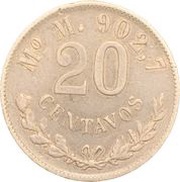 20 Centavos, Mexico, 1898-1905 reverse image