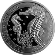1 Dollar Seahorse, Barbados, 2021 reverse image