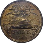 20 Centavos Type 1 National Emblem, Mexico, 1943-1955 reverse image