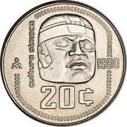 20 Centavos Pattern; copper-nickel, Mexico, 1980 reverse image