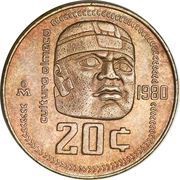 20 Centavos Pattern; brass reverse image