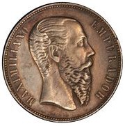 50 Centavos Pattern; Maximiliano I obverse image