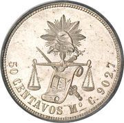 50 Centavos, Mexico, 1869-1895 reverse image