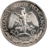 50 Centavos Pattern; Caballito; Plain Edge; Silver obverse image