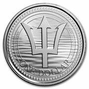 1 Dollar, Barbados, 2022 reverse image