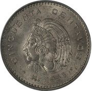 50 Centavos Pattern; Cuauhtémoc; Copper-Nickel, Mexico, 1956 reverse image