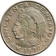 50 Centavos, Mexico, 1970-1983 reverse image