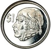 1 Peso Pattern, Mexico,  reverse image