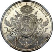 1 Peso - Maximiliano I Pattern Strike, Mexico, 1866 reverse image