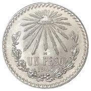 1 Peso, Mexico, 1920-1945 reverse image