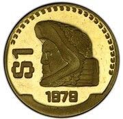 1 Peso Pattern; Classic Eagle; Brass reverse image