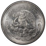 1 Peso Pattern; Morelos; Stainless Steel obverse image