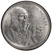 1 Peso Pattern; Morelos; Stainless Steel reverse image