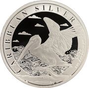 1 Dollar Pelican, Barbados, 2023 reverse image