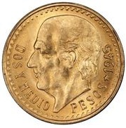 2½ Pesos, Mexico, 1918-1996 reverse image