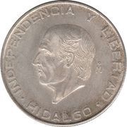 5 Pesos, Mexico, 1955-1957 reverse image