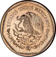 5 Pesos Pattern; bronze obverse image