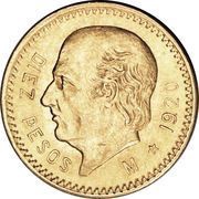 10 Pesos Hidalgo reverse image