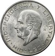 10 Pesos Hidalgo Grande, Mexico, 1955-1956 reverse image
