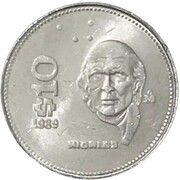10 Pesos reverse image