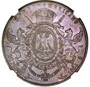 20 Pesos - Maximiliano I Pattern, Mexico, 1866 reverse image