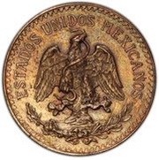 20 Pesos Pattern; Calendario Azteca Oro; copper, Mexico, 1916 reverse image