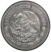 20 Pesos Pattern; Jugador De Pelota, Large Mintmark obverse image