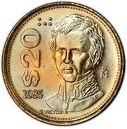 20 Pesos reverse image