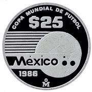 25 Pesos Mexico '86, Mexico, 1985-1986 reverse image