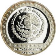 25 Pesos Guerrero Aguila - 1/4 oz Silver Bullion obverse image