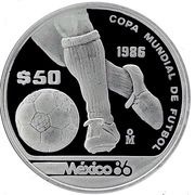 50 Pesos Mexico '86, Mexico, 1985-1986 reverse image