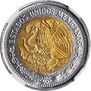 50 Pesos Pattern; Bimetallic obverse image
