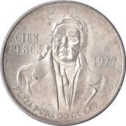 100 Pesos, Mexico, 1977-1979 reverse image