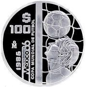 100 Pesos Mexico '86, Mexico, 1985 reverse image