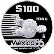 100 Pesos Mexico '86, Mexico, 1986 reverse image