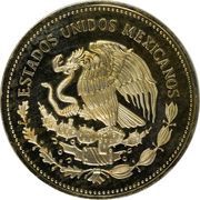 100 Pesos Pattern; Mariposa Monarca; copper-nickel obverse image