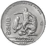 200 Pesos Mexico '86, Mexico, 1986 reverse image