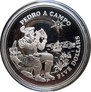 5 Dollars - Elizabeth II Pedro A. Campo, Barbados, 1994 reverse image
