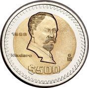 500 Pesos Pattern reverse image