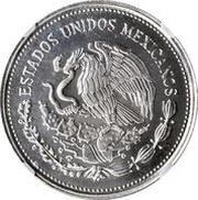 5000 Pesos Pattern; 50th Anniversary of Nationalization of Oil Industry; Chromed Steel obverse image