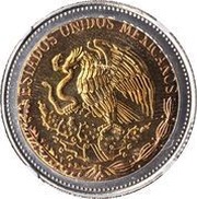 5000 Pesos Pattern; 50th Anniversary of Nationalization of Oil Industry; Bimetallic obverse image