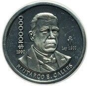 100 000 Pesos Pattern; aluminium reverse image
