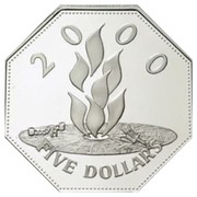5 Dollars - Elizabeth II Millennium, Barbados, 1999 reverse image