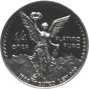 ¼ Onza "Libertad" Platinum Bullion Coinage reverse image
