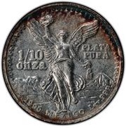 ⅒ Onza "Libertad" Pattern, Mexico, 1990 reverse image