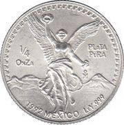 ¼ Onza "Libertad", Mexico, 1991-1995 reverse image