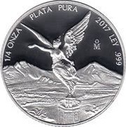 ¼ Onza "Libertad", Mexico, 1996-2023 reverse image